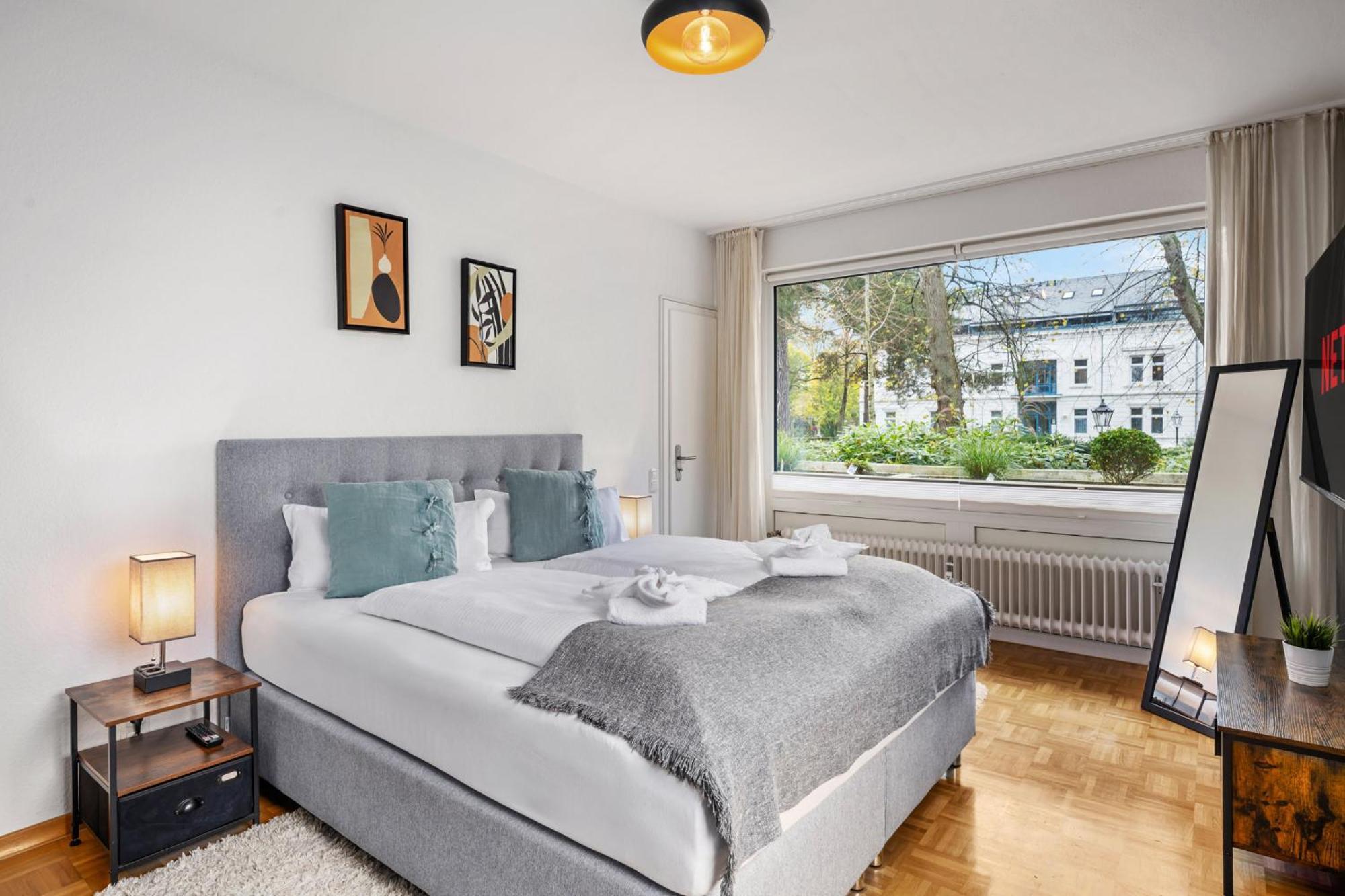 Stilvolle Stadtoase, 116 Qm, Parkblick, Wassernah, Parkplatz Wilhelmshaven Buitenkant foto
